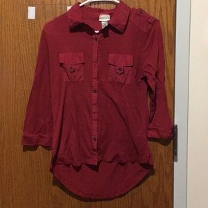 Maroon Long Flannel